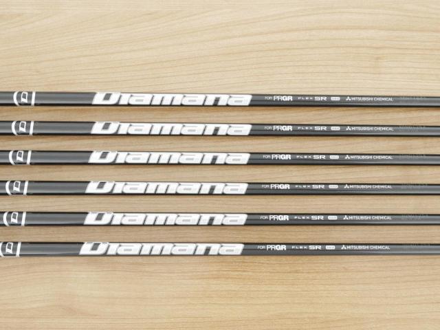 Iron set : PRGR : ชุดเหล็ก PRGR 02 Forged (ปี 2021 นุ่มมาก หายาก) มีเหล็ก 5-Pw (6 ชิ้น) ก้านกราไฟต์ Mitsubishi Diamana Flex SR