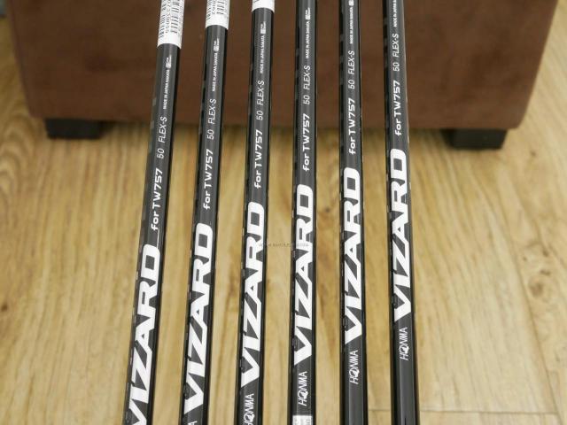 Iron set : Honma : **ของใหม่ ยังไม่แกะพลาสติก** ชุดเหล็ก Honma Tour World TW757P (รุ่นล่าสุด ออกปี 2022) มีเหล็ก 5-Pw (6 ชิ้น) ก้านกราไฟต์ Honma Vizard 50 Flex S