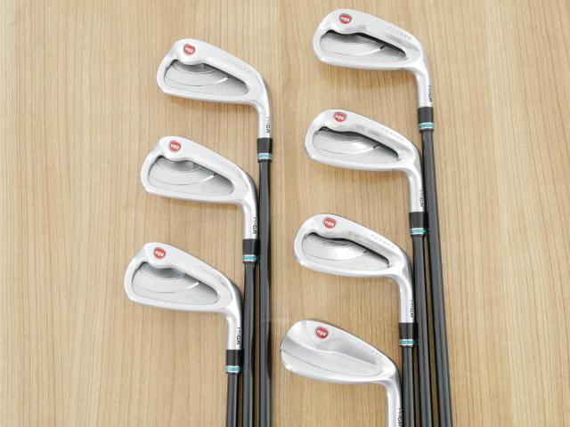 Iron set : PRGR : ชุดเหล็กกระเทย PRGR NEW Egg Forged (รุ่นปี 2020 ตีง่ายและไกลมากๆ เด้งสุดๆ COR 0.82) มีเหล็ก 6-Pw,Aw,As (7 ชิ้น) ก้านกราไฟต์ UST Mamiya ATTAS FF 85 Flex S