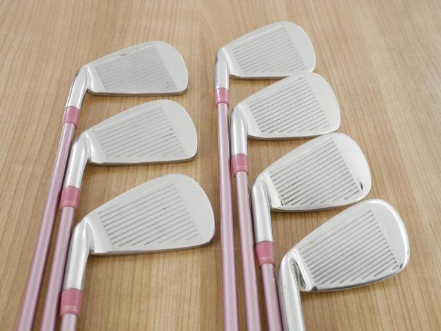 Lady club : All : ชุดเหล็ก Kasco Dimpals G-FOUR (ใบใหญ่ ตีง่าย) มีเหล็ก 5-Pw,Sw (7 ชิ้น) ก้านกราไฟต์ Flex L