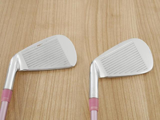 Lady club : All : ชุดเหล็ก Kasco Dimpals G-FOUR (ใบใหญ่ ตีง่าย) มีเหล็ก 5-Pw,Sw (7 ชิ้น) ก้านกราไฟต์ Flex L