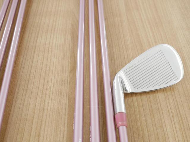 Lady club : All : ชุดเหล็ก Kasco Dimpals G-FOUR (ใบใหญ่ ตีง่าย) มีเหล็ก 5-Pw,Sw (7 ชิ้น) ก้านกราไฟต์ Flex L