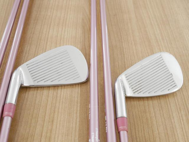 Lady club : All : ชุดเหล็ก Kasco Dimpals G-FOUR (ใบใหญ่ ตีง่าย) มีเหล็ก 5-Pw,Sw (7 ชิ้น) ก้านกราไฟต์ Flex L