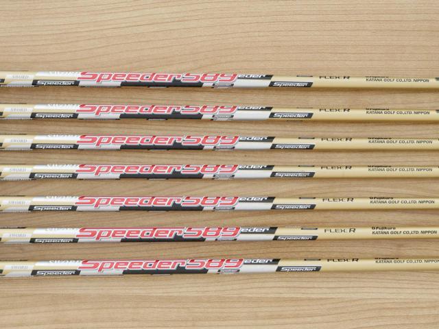 Iron set : Katana : ชุดเหล็ก Katana Sword Sniper 589 (หน้าเด้ง) มีเหล็ก 6-Pw,Aw,Sw (7 ชิ้น) ก้านกราไฟต์ Speeder 589 Flex R