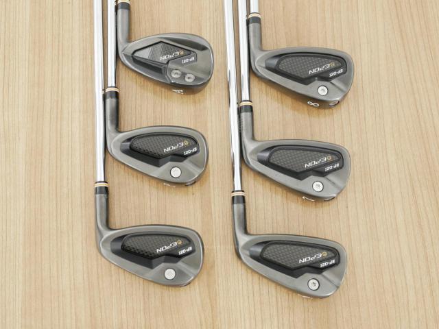 Iron set : Epon : ชุดเหล็ก EPON EF-02I Forged (ออกปี 2022 ใบใหญ่ ตีง่าย ไกล) มีเหล็ก 6-Pw,Aw (6 ชิ้น) ก้านเหล็ก NS Pro Zelos 8 Flex R