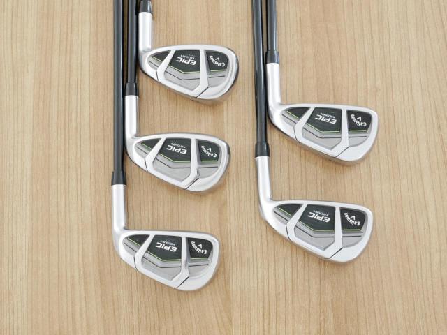 Iron set : Callaway : ชุดเหล็ก Callaway EPIC Star (ปี 2018 หน้าเด้ง โกงองศา ตีไกลมากๆ) มีเหล็ก 6-Pw (5 ชิ้น) ก้านกราไฟต์ Fujikura Speeder Evolution Flex R