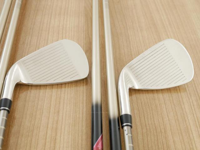 Iron set : PRGR : ชุดเหล็ก PRGR ID Nabla Red (รุ่นท๊อปสุด หน้าเด้ง ไกลมาก) มีเหล็ก 6-Pw,Aw,Sw (7 ชิ้น) ก้านกราไฟต์ M-37 Flex R