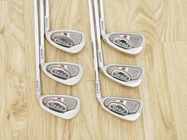 Iron set : Ping : ชุดเหล็ก Ping i15 มีเหล็ก 5-Pw (6 ชิ้น) ก้านเหล็ก AWT Flex S