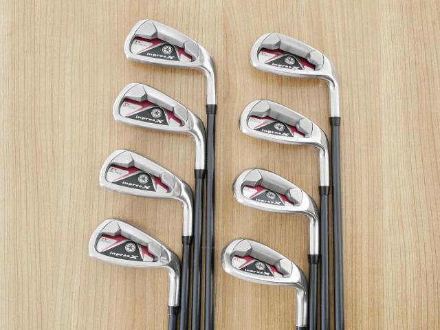 Lady club : All : ชุดเหล็ก Yamaha Inpres X D Black (หน้า Maraging เด้ง ไกลมากๆ) มีเหล็ก 5-Pw,Aw,Sw (8 ชิ้น) ก้านกราไฟต์ Flex R (Lady)