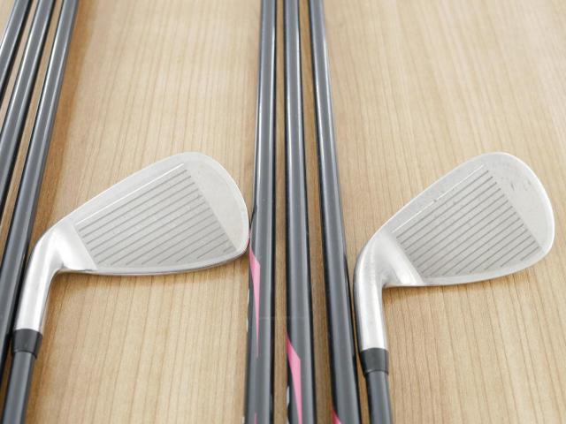 Lady club : All : ชุดเหล็ก Yamaha Inpres X D Black (หน้า Maraging เด้ง ไกลมากๆ) มีเหล็ก 5-Pw,Aw,Sw (8 ชิ้น) ก้านกราไฟต์ Flex R (Lady)