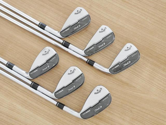 Iron set : Callaway : ชุดเหล็ก Callaway EPIC Max Fast (รุ่นแพงสุด ไกลสุดของ Callaway ปี 2021) มีเหล็ก 6-Pw,Aw (6 ชิ้น) ก้านเหล็ก NS Pro Zelos 7 Flex S