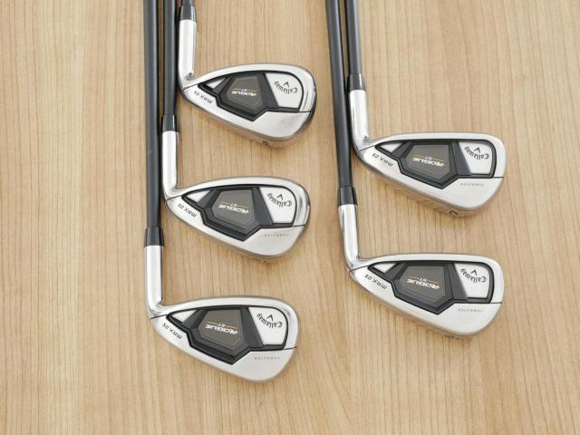Iron set : Callaway : ชุดเหล็ก Callaway Rogue ST Max OS (ออกปี 2022 ตีง่ายสุดๆ ไกลสุดๆ) มีเหล็ก 6-Pw (5 ชิ้น) ก้านกราไฟต์ Fujikura VENTUS 5 Flex R