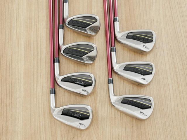 Iron set : PRGR : ชุดเหล็ก PRGR Red Titan Face (รุ่นปี 2018 หน้าเด้ง ตีไกลมาก) มีเหล็ก 6-Pw,Aw,Sw (7 ชิ้น) ก้านกราไฟต์ M-37 Flex R