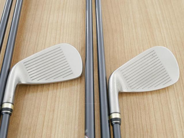 Iron set : PRGR : ชุดเหล็กกระเทย PRGR Egg Forged มีเหล็ก 5-Pw (6 ชิ้น) ก้านกราไฟต์ M-40 Flex SR