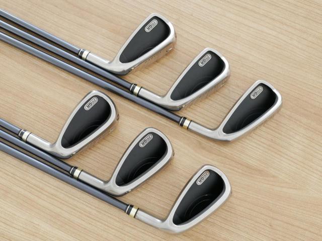 Iron set : PRGR : ชุดเหล็กกระเทย PRGR Egg Forged มีเหล็ก 5-Pw (6 ชิ้น) ก้านกราไฟต์ M-40 Flex SR