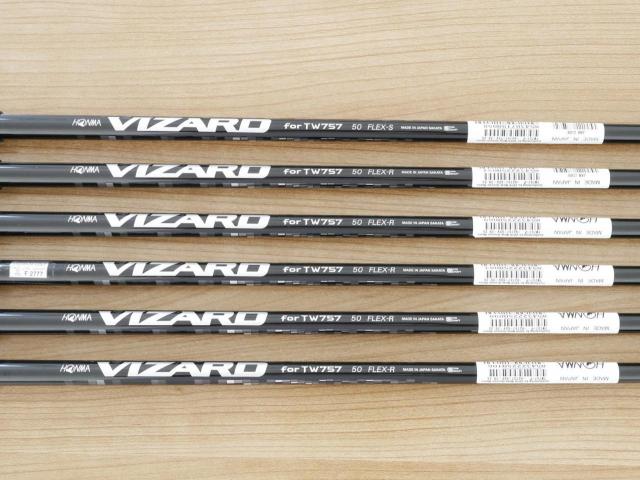 Iron set : Honma : ชุดเหล็ก Honma Tour World TW757P (ออกปี 2022) มีเหล็ก 5-Pw (6 ชิ้น) ก้านกราไฟต์ Honma Vizard 50 Flex R