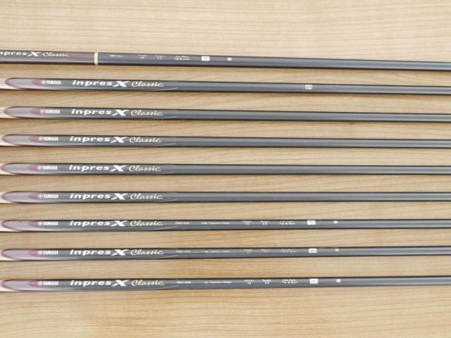 Iron set : Yamaha : ชุดเหล็ก Yamaha Inpres X Classic Forged (ใบใหญ่ เด้ง ไกล) มีเหล็ก 5-Pw,Aw,As,Sw (9 ชิ้น) ก้านกราไฟต์ Flex R