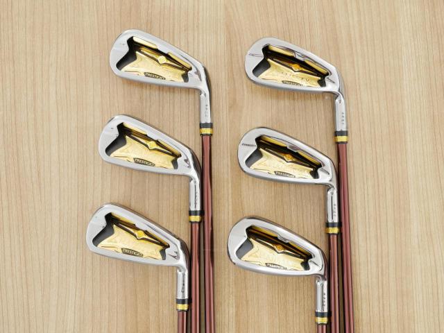 Iron set : Maruman : ชุดเหล็ก Maruman Majesty Prestigio X (รุ่นท๊อปสุด ปี 2020 หน้าเด้ง ตีไกลมาก ของใหม่ 1.2 แสนบาท) มีเหล็ก 6-10,Pw (6 ชิ้น เทียบเท่า 5-Pw) ก้านกราไฟต์ Flex R2