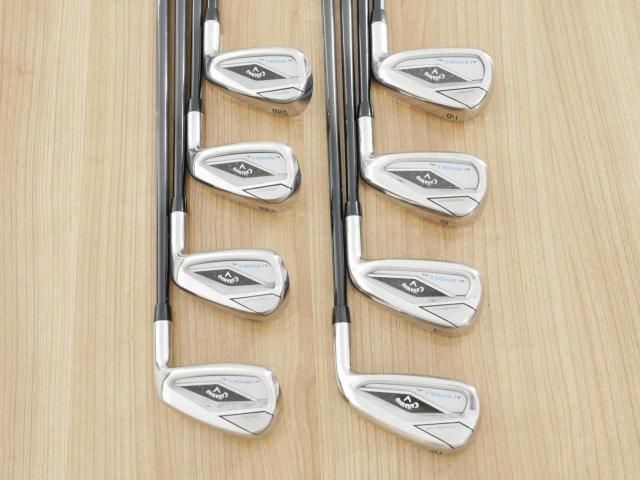 Iron set : Callaway : ชุดเหล็ก Callaway Paradym Ai Smoke HL (ออกปี 2024 ตีง่ายมาก ไกล Japan Spec.) มีเหล็ก 6-Pw,Aw,Gw,Sw (8 ชิ้น) ก้านกราไฟต์ Mitsubishi TENSEI 50 Flex R
