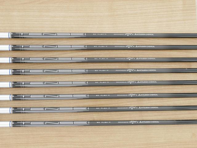 Iron set : Callaway : ชุดเหล็ก Callaway Paradym Ai Smoke HL (ออกปี 2024 ตีง่ายมาก ไกล Japan Spec.) มีเหล็ก 6-Pw,Aw,Gw,Sw (8 ชิ้น) ก้านกราไฟต์ Mitsubishi TENSEI 50 Flex R