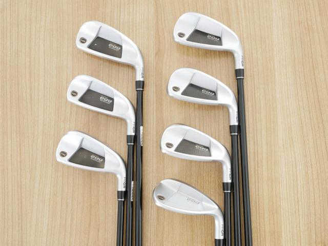 Iron set : PRGR : ชุดเหล็กกระเทย PRGR Super Egg Evolution (รุ่นล่าสุด ออกปี 2024 ตัวท๊อปสุด หน้าเด้งเกินกฏ ใช้แข่งไม่ได้ ตีไกลมากๆ) มีเหล็ก 6-Pw,Aw,Sw (7 ชิ้น) ก้านกราไฟต์ Flex R (M-37)