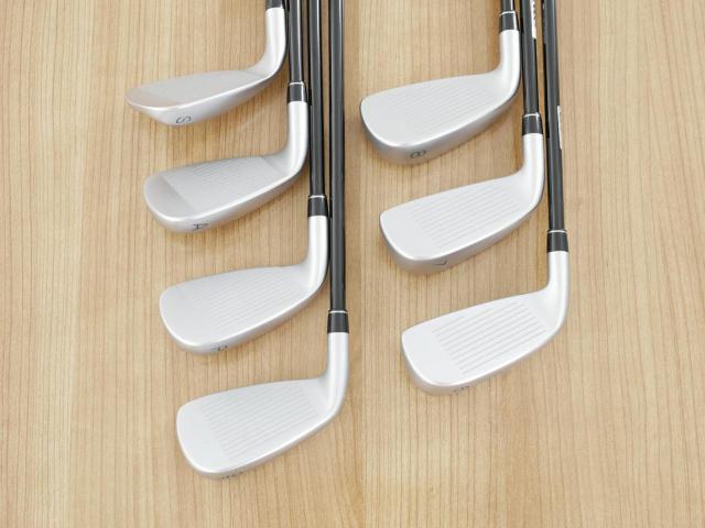 Iron set : PRGR : ชุดเหล็กกระเทย PRGR Super Egg Evolution (รุ่นล่าสุด ออกปี 2024 ตัวท๊อปสุด หน้าเด้งเกินกฏ ใช้แข่งไม่ได้ ตีไกลมากๆ) มีเหล็ก 6-Pw,Aw,Sw (7 ชิ้น) ก้านกราไฟต์ Flex R (M-37)