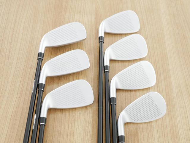 Iron set : PRGR : ชุดเหล็กกระเทย PRGR Super Egg Evolution (รุ่นล่าสุด ออกปี 2024 ตัวท๊อปสุด หน้าเด้งเกินกฏ ใช้แข่งไม่ได้ ตีไกลมากๆ) มีเหล็ก 6-Pw,Aw,Sw (7 ชิ้น) ก้านกราไฟต์ Flex R (M-37)