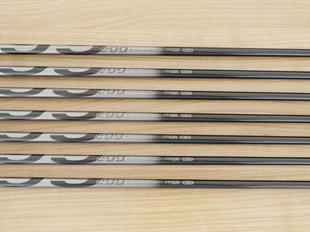 Iron set : PRGR : ชุดเหล็กกระเทย PRGR Super Egg Evolution (รุ่นล่าสุด ออกปี 2024 ตัวท๊อปสุด หน้าเด้งเกินกฏ ใช้แข่งไม่ได้ ตีไกลมากๆ) มีเหล็ก 6-Pw,Aw,Sw (7 ชิ้น) ก้านกราไฟต์ Flex R (M-37)