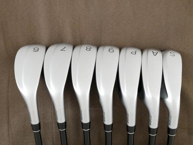 Iron set : PRGR : ชุดเหล็กกระเทย PRGR Super Egg Evolution (รุ่นล่าสุด ออกปี 2024 ตัวท๊อปสุด หน้าเด้งเกินกฏ ใช้แข่งไม่ได้ ตีไกลมากๆ) มีเหล็ก 6-Pw,Aw,Sw (7 ชิ้น) ก้านกราไฟต์ Flex R (M-37)