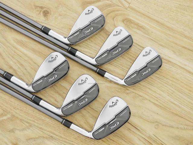 Iron set : Callaway : ชุดเหล็ก Callaway EPIC Max Fast (รุ่นแพงสุด ไกลสุดของ Callaway ปี 2021) มีเหล็ก 6-Pw,Aw (6 ชิ้น) ก้านกราไฟต์ Fujikura MC 70 Flex S