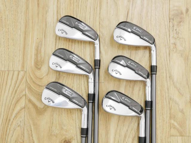 Iron set : Callaway : ชุดเหล็ก Callaway EPIC Max Fast (รุ่นแพงสุด ไกลสุดของ Callaway ปี 2021) มีเหล็ก 6-Pw,Aw (6 ชิ้น) ก้านกราไฟต์ Fujikura MC 70 Flex S