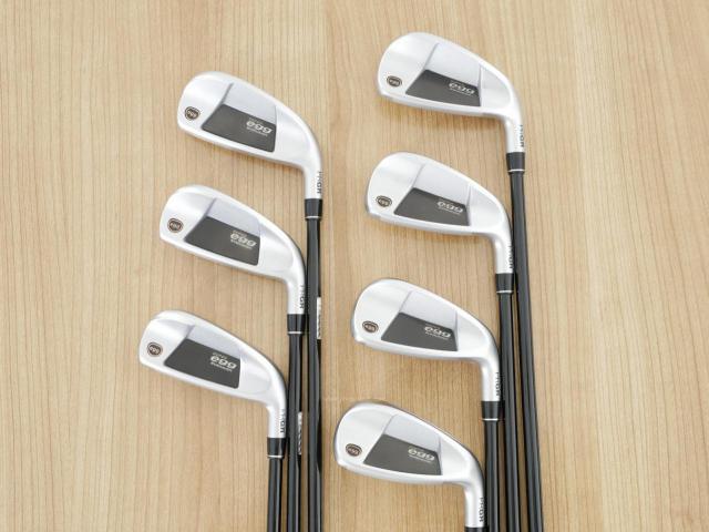 Iron set : PRGR : ชุดเหล็กกระเทย PRGR Super Egg Evolution (รุ่นล่าสุด ออกปี 2024 ตัวท๊อปสุด หน้าเด้งเกินกฏ ใช้แข่งไม่ได้ ตีไกลมากๆ) มีเหล็ก 5-Pw,Aw (7 ชิ้น) ก้านกราไฟต์ Flex R2 (M-35)