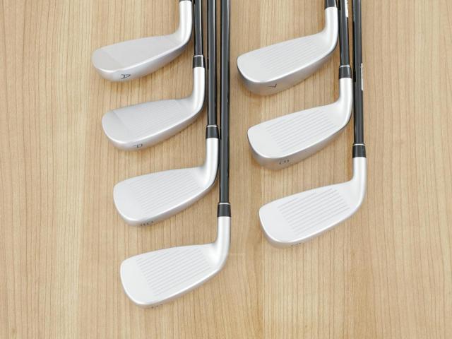 Iron set : PRGR : ชุดเหล็กกระเทย PRGR Super Egg Evolution (รุ่นล่าสุด ออกปี 2024 ตัวท๊อปสุด หน้าเด้งเกินกฏ ใช้แข่งไม่ได้ ตีไกลมากๆ) มีเหล็ก 5-Pw,Aw (7 ชิ้น) ก้านกราไฟต์ Flex R2 (M-35)