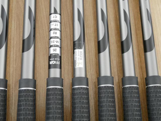 Iron set : PRGR : ชุดเหล็กกระเทย PRGR Super Egg Evolution (รุ่นล่าสุด ออกปี 2024 ตัวท๊อปสุด หน้าเด้งเกินกฏ ใช้แข่งไม่ได้ ตีไกลมากๆ) มีเหล็ก 5-Pw,Aw (7 ชิ้น) ก้านกราไฟต์ Flex R2 (M-35)