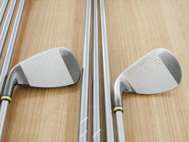 Iron set : PRGR : ชุดเหล็กกระเทย PRGR Super Egg Iron (ปี 2018 ตัวท๊อปสุด หน้าเด้งเกินกฏ ใช้แข่งไม่ได้ ตีไกลมากๆ) มีเหล็ก 6-Pw,Aw,As,Sw (8 ชิ้น) ก้านกราไฟต์ Flex R (M-37)