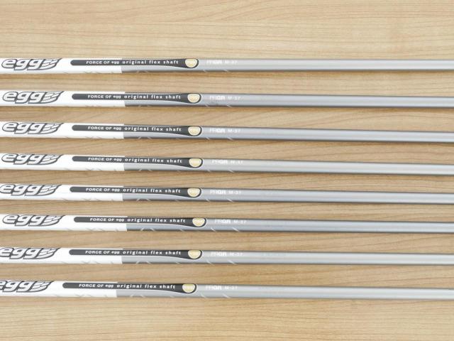 Iron set : PRGR : ชุดเหล็กกระเทย PRGR Super Egg Iron (ปี 2018 ตัวท๊อปสุด หน้าเด้งเกินกฏ ใช้แข่งไม่ได้ ตีไกลมากๆ) มีเหล็ก 6-Pw,Aw,As,Sw (8 ชิ้น) ก้านกราไฟต์ Flex R (M-37)