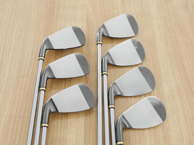 Iron set : PRGR : ชุดเหล็กกระเทย PRGR Super Egg Iron (ปี 2018 ตัวท๊อปสุด หน้าเด้งเกินกฏ ใช้แข่งไม่ได้ ตีไกมลมากๆ) มีเหล็ก 6-Pw,Aw,As (7 ชิ้น) ก้านกราไฟต์ Flex R (M-37)