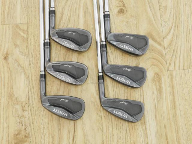 Iron set : Maruman : ชุดเหล็ก Maruman Majesty Royal Black Forged (ปี 2021 รุ่นท๊อป หายาก) มีเหล็ก 5-Pw (6 ชิ้น) ก้านเหล็ก NS Pro ZELOS 7 Flex R