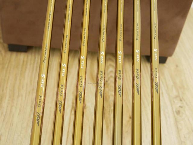 Iron set : Tsuruya : ชุดเหล็ก Tsuruya AXEL Gold Premium II (รุ่นปี 2017 ของใหม่ 6 หมื่นกว่าบาท หน้าเด้งสุดๆ ไกลสุดๆๆ) มีเหล็ก 7-Pw,Aw,As,Sw (7 ชิ้น) ก้านกราไฟต์ Flex S