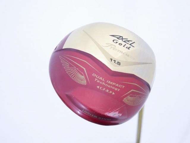 Driver : Tsuruya : ไดรเวอร์ Tsuruya AXEL Gold Premium IV (รุ่นปี 2021 ตัวท๊อป หน้าเด้งสุดๆ COR 0.87 ของใหม่ 4 หมื่น) Loft 11.5 Flex R