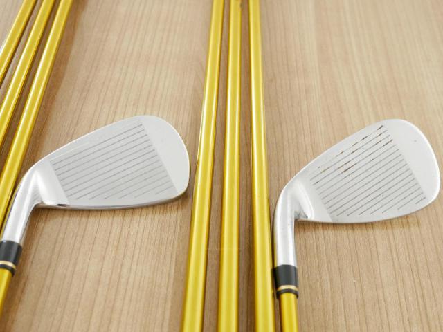 Iron set : Kasco : ชุดเหล็ก Kasco Power Tornado DF-III (หน้า Maraging ใบใหญ่ ตีง่าย ไกล) มีเหล็ก 5-Pw,Aw,Sw (8 ชิ้น) ก้านกราไฟต์ Flex S