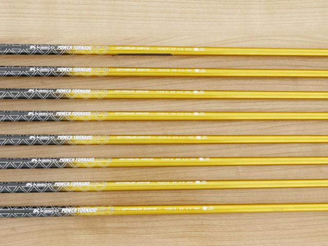 Iron set : Kasco : ชุดเหล็ก Kasco Power Tornado DF-III (หน้า Maraging ใบใหญ่ ตีง่าย ไกล) มีเหล็ก 5-Pw,Aw,Sw (8 ชิ้น) ก้านกราไฟต์ Flex S