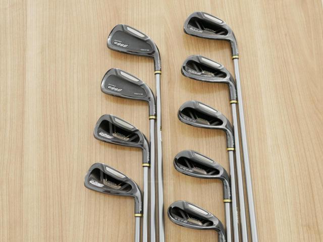 Iron set : PRGR : ชุดเหล็กกระเทย PRGR Super Egg Iron (ปี 2018 ตัวท๊อปสุด หน้าเด้งเกินกฏ ใช้แข่งไม่ได้ ตีไกมลมากๆ) มีเหล็ก 5-Pw,Aw,As,Sw (9 ชิ้น) ก้านกราไฟต์ Flex R (M-37)