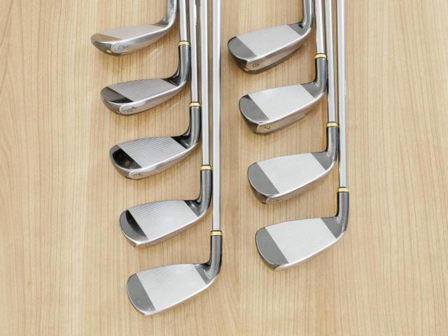 Iron set : PRGR : ชุดเหล็กกระเทย PRGR Super Egg Iron (ปี 2018 ตัวท๊อปสุด หน้าเด้งเกินกฏ ใช้แข่งไม่ได้ ตีไกมลมากๆ) มีเหล็ก 5-Pw,Aw,As,Sw (9 ชิ้น) ก้านกราไฟต์ Flex R (M-37)