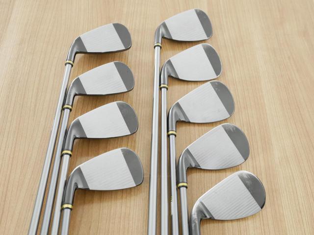 Iron set : PRGR : ชุดเหล็กกระเทย PRGR Super Egg Iron (ปี 2018 ตัวท๊อปสุด หน้าเด้งเกินกฏ ใช้แข่งไม่ได้ ตีไกมลมากๆ) มีเหล็ก 5-Pw,Aw,As,Sw (9 ชิ้น) ก้านกราไฟต์ Flex R (M-37)