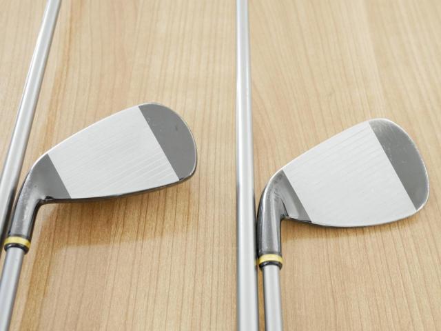 Iron set : PRGR : ชุดเหล็กกระเทย PRGR Super Egg Iron (ปี 2018 ตัวท๊อปสุด หน้าเด้งเกินกฏ ใช้แข่งไม่ได้ ตีไกมลมากๆ) มีเหล็ก 5-Pw,Aw,As,Sw (9 ชิ้น) ก้านกราไฟต์ Flex R (M-37)