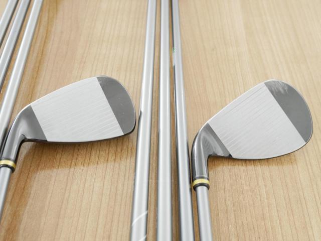 Iron set : PRGR : ชุดเหล็กกระเทย PRGR Super Egg Iron (ปี 2018 ตัวท๊อปสุด หน้าเด้งเกินกฏ ใช้แข่งไม่ได้ ตีไกมลมากๆ) มีเหล็ก 5-Pw,Aw,As,Sw (9 ชิ้น) ก้านกราไฟต์ Flex R (M-37)