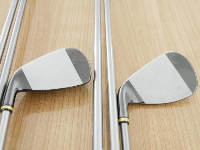 Iron set : PRGR : ชุดเหล็กกระเทย PRGR Super Egg Iron (ปี 2018 ตัวท๊อปสุด หน้าเด้งเกินกฏ ใช้แข่งไม่ได้ ตีไกมลมากๆ) มีเหล็ก 5-Pw,Aw,As,Sw (9 ชิ้น) ก้านกราไฟต์ Flex R (M-37)