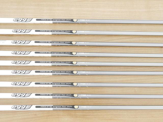 Iron set : PRGR : ชุดเหล็กกระเทย PRGR Super Egg Iron (ปี 2018 ตัวท๊อปสุด หน้าเด้งเกินกฏ ใช้แข่งไม่ได้ ตีไกมลมากๆ) มีเหล็ก 5-Pw,Aw,As,Sw (9 ชิ้น) ก้านกราไฟต์ Flex R (M-37)