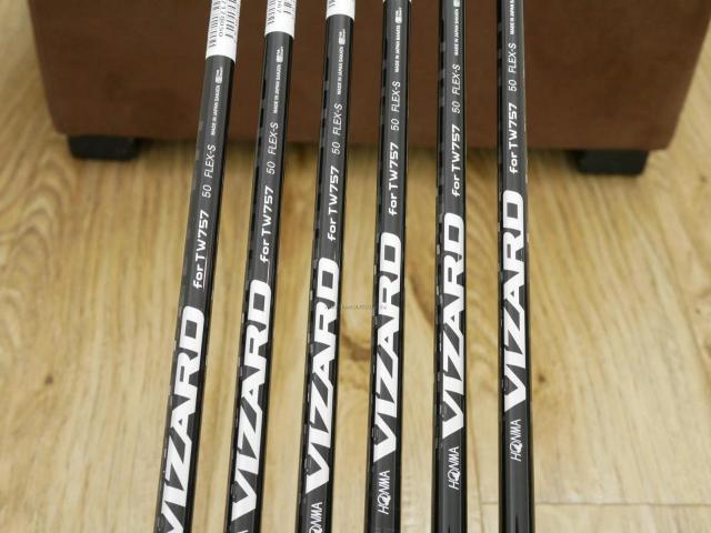 Iron set : Honma : **ของใหม่ ยังไม่แกะพลาสติก** ชุดเหล็ก Honma Tour World TW757P (รุ่นล่าสุด ออกปี 2022) มีเหล็ก 5-Pw (6 ชิ้น) ก้านกราไฟต์ Honma Vizard 50 Flex S